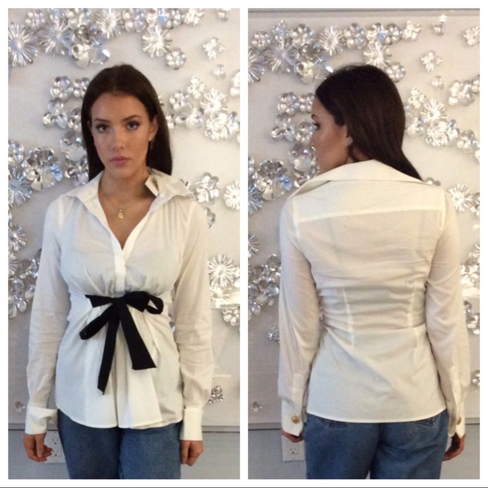 BCBG white blouse NWT size Small